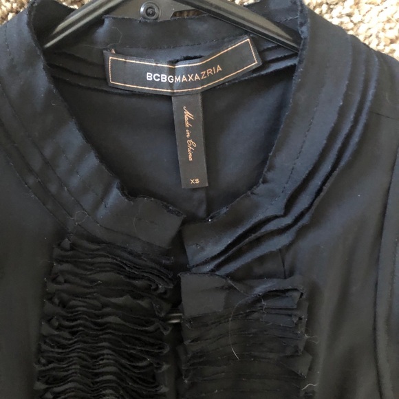 BCBG Black Ruffle Racerback Dress - Picture 4 of 4